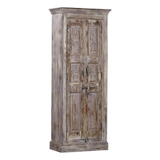 Armoire Constructed From Antique Indian Teakwood Doors and Elements For Sale