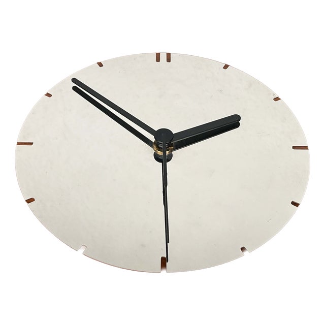 Postmodern German Chrome Wall Clock from Junghans, 1980s For Sale