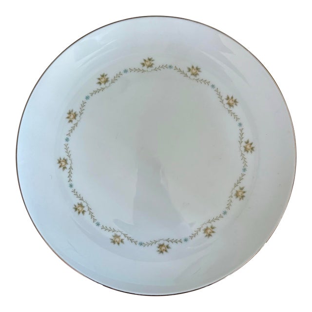 Vintage Wyndham “Buttercup” Dinner Plates - Yellow & Blue Floral With Silver Trim – 10 5/8" - Sold Individually For Sale