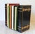 Mid 20th Century Vintage Black and Gold Leather Faux Book Bookends - A Pair For Sale - Image 5 of 11