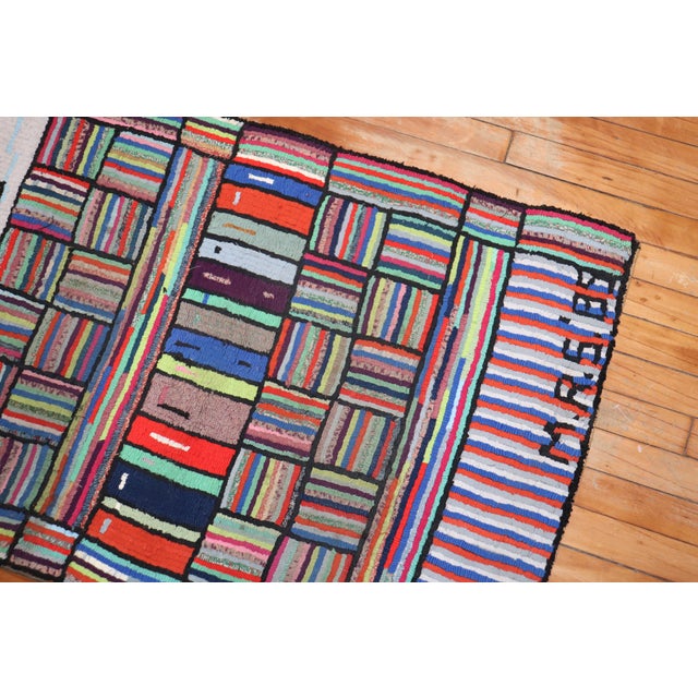 Late 20th Century American Hooked Runner - 2'5" x 18'9" For Sale - Image 13 of 18