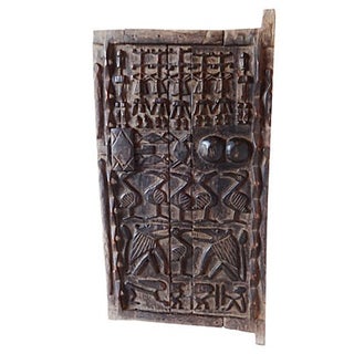 Large Carved Wood Dogon Door Mali For Sale
