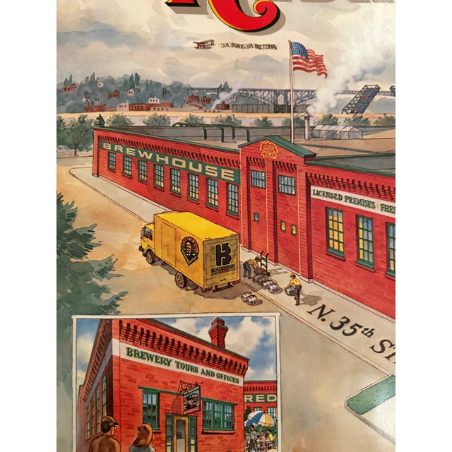 Printmaking Materials The Redhook Ale Brewery, Seattle, Washington, Advertising Poster, C. 1990s For Sale - Image 7 of 8