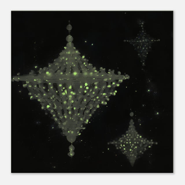 Modernist Phosphorescent Chandelier Print on Canvas For Sale - Image 4 of 5