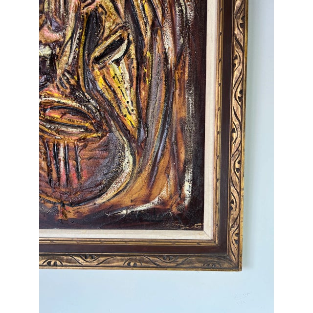 Brown 1960's Roy M. Steinberg Kinetic Musicians Oil Painting, Frame For Sale - Image 8 of 12