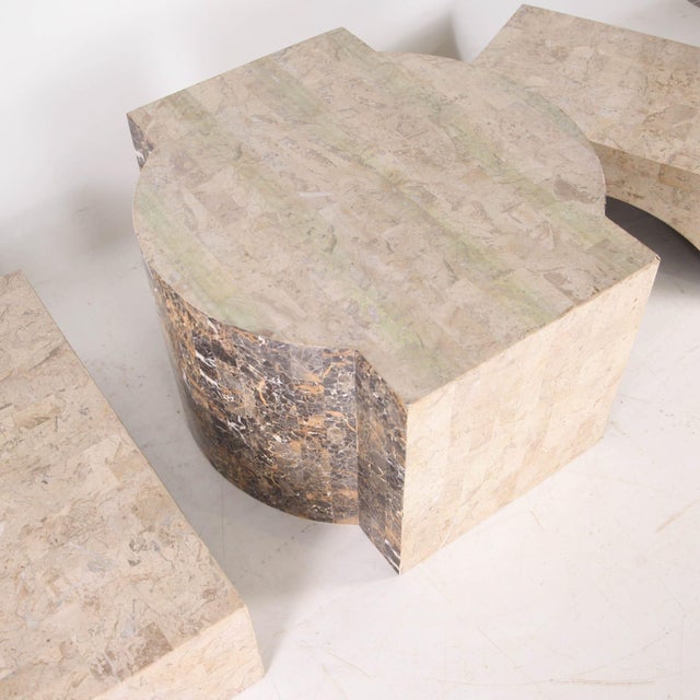 Ivory Faux Marble Coffee Table, 1970s For Sale - Image 8 of 17