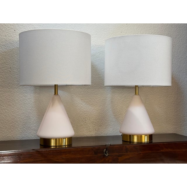 West Elm Metalized Glass Table Lamps - a Pair For Sale In San Francisco - Image 6 of 12