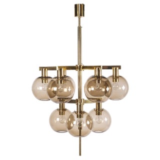 Brass Chandelier Model 348/9 from Hans-Agne Jakobsson, 1960s For Sale