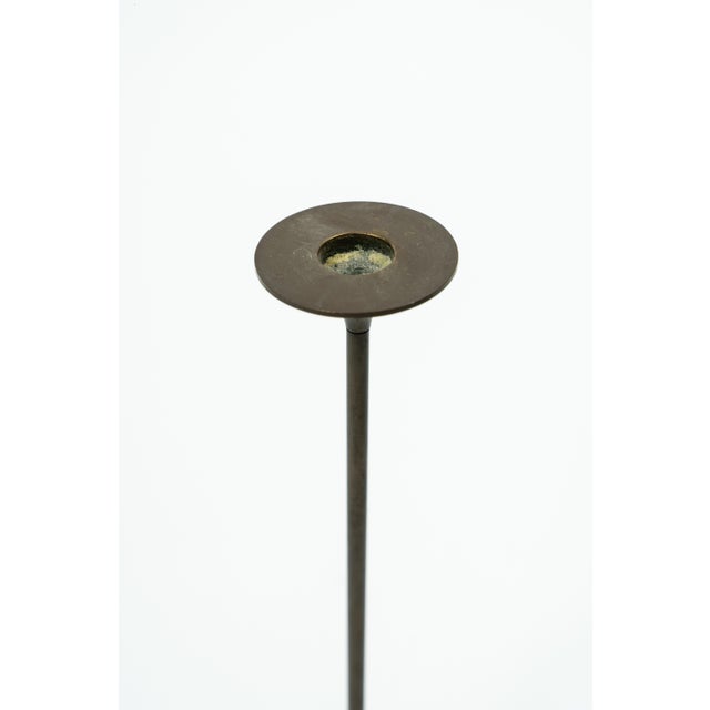 Vintage Danish brass candlesticks by Torben Ørskov, 1960s. Danish Mid-Century Modern, beautifully patinated "Hi-Fi" solid...