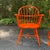 A pair of vintage orange metal sack-back continuous armchairs. Metal windsor chairs are hard to come by and extremely...