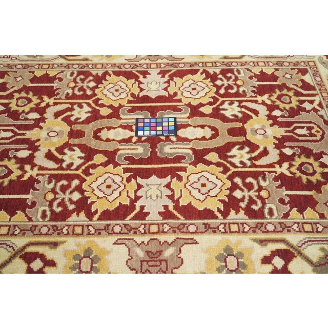 Oushak Rug 4'1'' X 6'1'' For Sale - Image 9 of 10