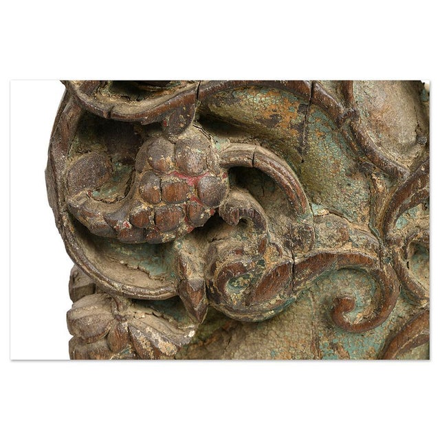 Wood Teak Sculpture on Base For Sale - Image 7 of 9