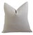 2020s French Coastal Taupe and White Stripe Linen Feather/Down Pillow For Sale - Image 5 of 6