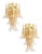 Gold and Transparent Selle Murano Glass Wall Sconces by Simoeng, Set of 2 For Sale