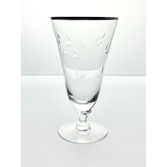 Fostoria 1950s Fostoria “Bridal Belle” Set of 6 Iced Tea Glasses For Sale - Image 4 of 8