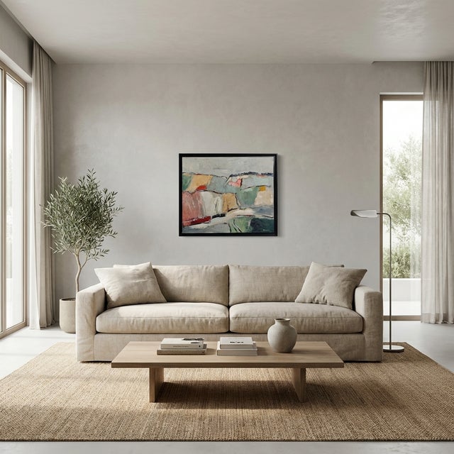 Les Lopins, Abstract Landscape, Contemporary, Framed by Sophie Dumont For Sale - Image 11 of 13