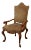 Italian Hoof Foot Upholstered Armchair For Sale