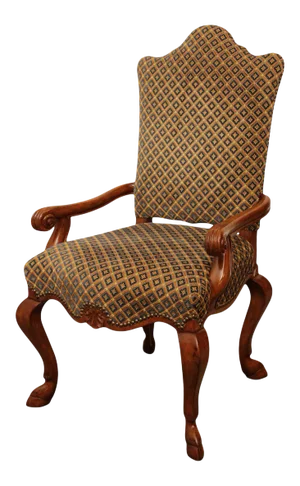 Italian Hoof Foot Upholstered Armchair