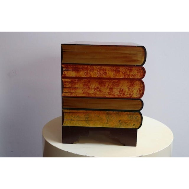 1970s Vintage Trompe l'Oeil Faux Stacked Books Chest / Decorative Box by Don Andres For Sale - Image 5 of 12