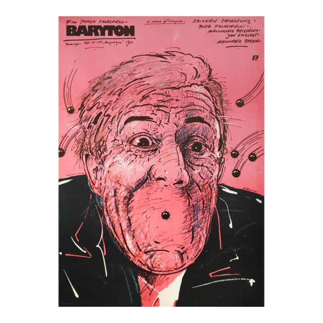 1984 Polish Movie Poster, Baryton (Baritone), Andrzej Pagowski For Sale
