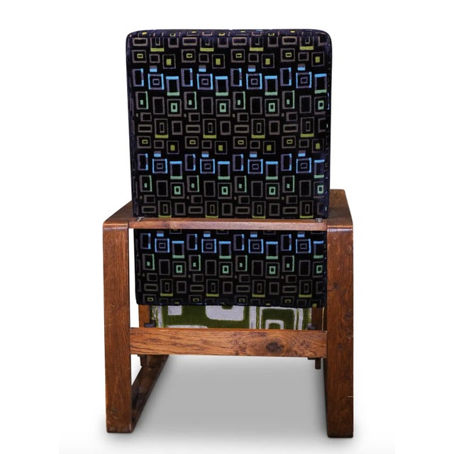 1920s Art Deco Oak Adjustable Armchair from Designers Guild, 1920s For Sale - Image 5 of 6