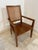 Crate and Barrel Solid Wood Desk With Caining and Matching Chair For Sale - Image 10 of 18