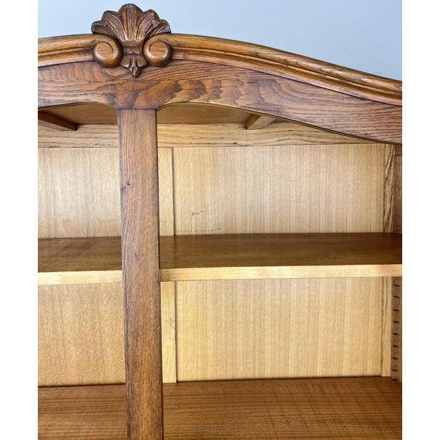 Vintage French Bookcase in Oak For Sale - Image 13 of 16