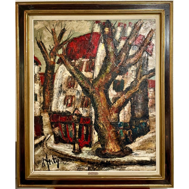 Mid 20th Century Henri d'Anty, French Modernist Large Paris Street Oil Painting Expressionist Henry D'anty, c.1960's For Sale - Image 5 of 13