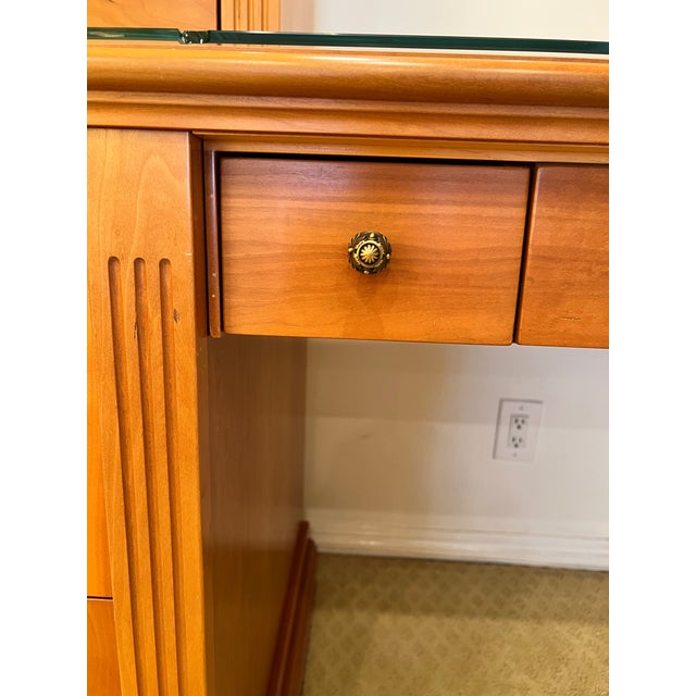 Large Architectural Executive Office Suite – Desk + Dual Display Towers + Matching Cabinet For Sale - Image 10 of 18