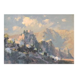 Mountain Landscape, 1985, Oil on Board For Sale