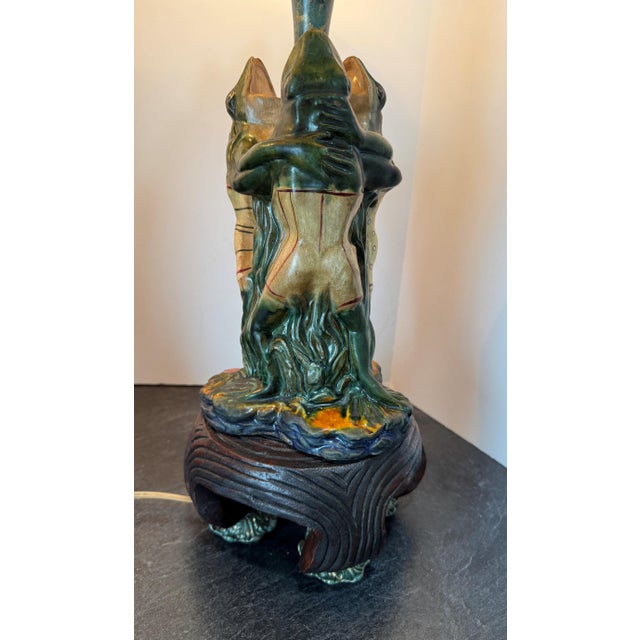 Vintage Frederick Cooper Frogs Lamps, a Pair For Sale - Image 11 of 18
