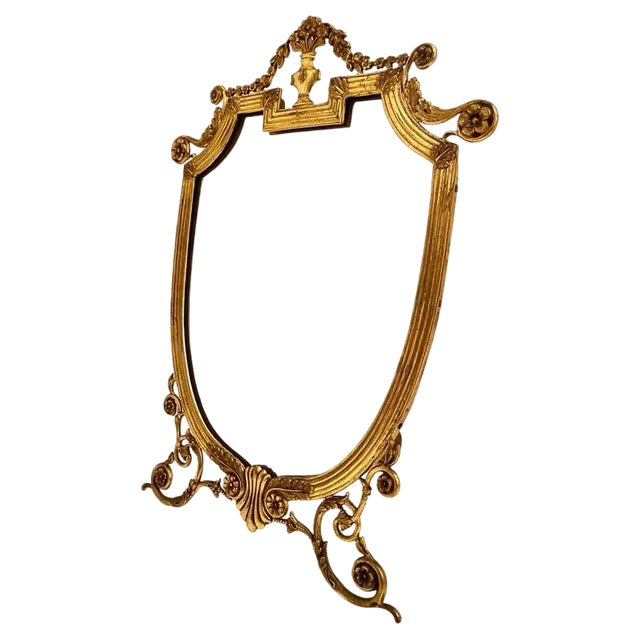 Table Mirror in Brass, 1940s For Sale