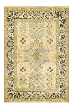 Mogul Collection Hand-Knotted Area Rug - Ivory 6' 1" x 8' 10"