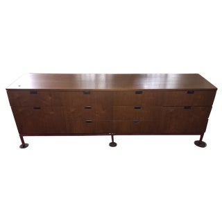 Vintage Mid-Century Modern Florence Knoll 10 Drawer Credenza For Sale