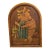 Vintage Hand Painted Piggy Chef on Reclaimed Wood Panel For Sale