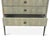 Dark Gray Ironies “Breton” Wide Faux Shagreen Three-Drawer Bedside Table / Commode For Sale - Image 8 of 11
