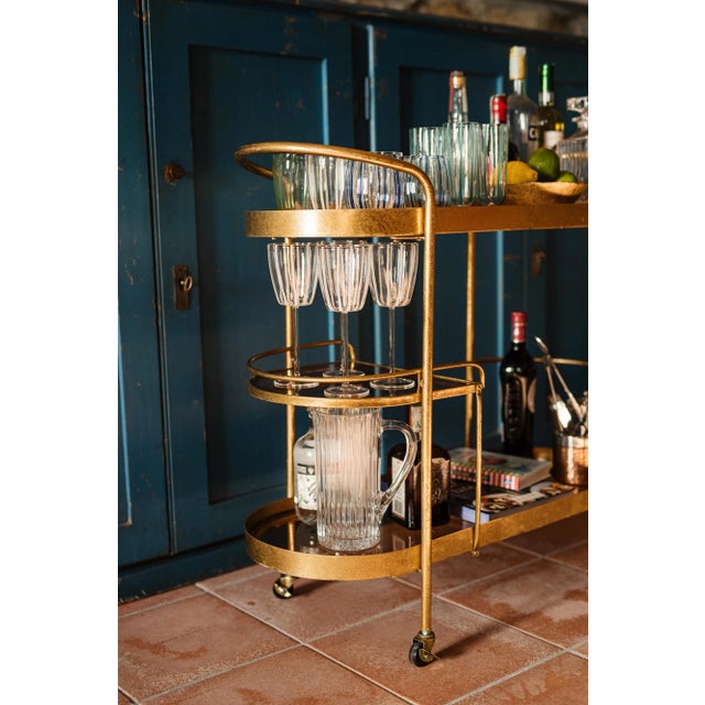 VIETRI Nuovo Stripe Blue Wine Glass For Sale - Image 9 of 9