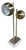 Mid-Century Brass Table Lamp with Dual Orb Marble Base, 1960s For Sale