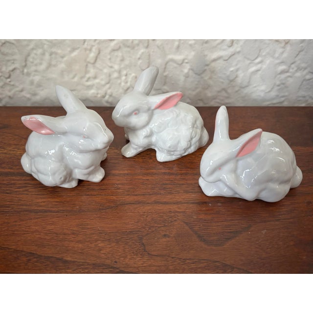 Vintage Trio of White Bunny Rabbits For Sale - Image 9 of 9