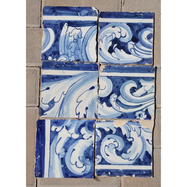 Circa: 18th Century. Country: Portugal. Material: Earthenware, Tin-glazed pottery. Item condition: Some chips and...