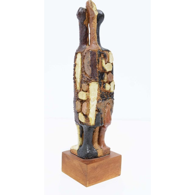 1970s 20th Century Signed Ceramic Figure Sculpture For Sale - Image 5 of 10