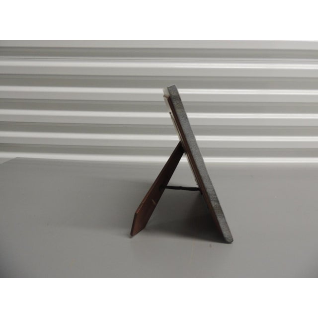 Modern Marble Picture Frame Glass inset, wood backing Includes image inside frame. Size:9.5”W x 11.5”H x 1.5”D Image...