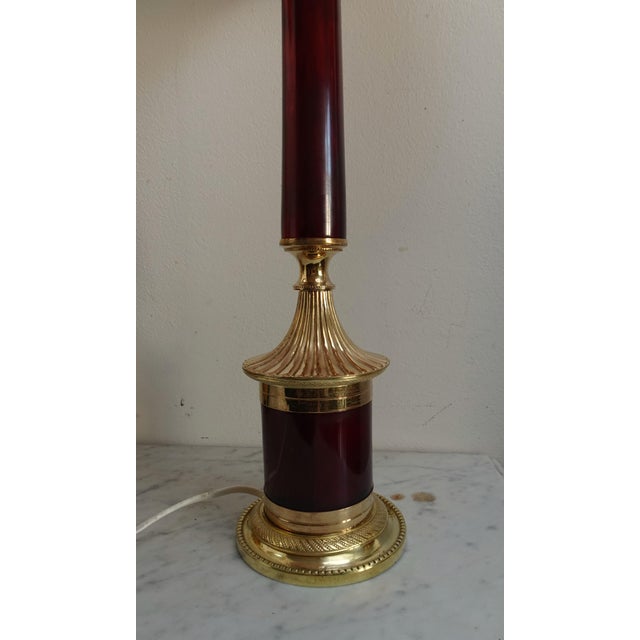 Empire Neoclassical Bronze and Bakelite Table Lamp, 1970s For Sale - Image 16 of 18