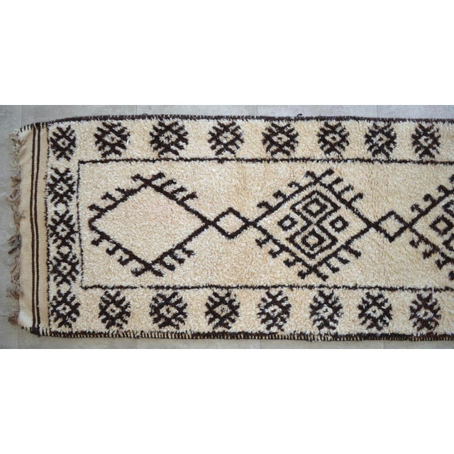 Hand-Knotted Turkish Runner Rug . Tribal Extra Long Runner Rug - No Dyes - 2′11″ × 14′12″ For Sale - Image 9 of 13