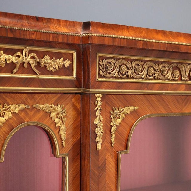 Antique Bookcase in Violet Wood and Bronze, 1800s For Sale - Image 6 of 14