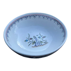 Mid 20th Century Berardos Portuguese Hand-Painted Salad or Decorative Bowl