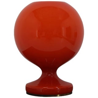 Red Glass Table Lamp by Stefan Tabery, 1960s For Sale