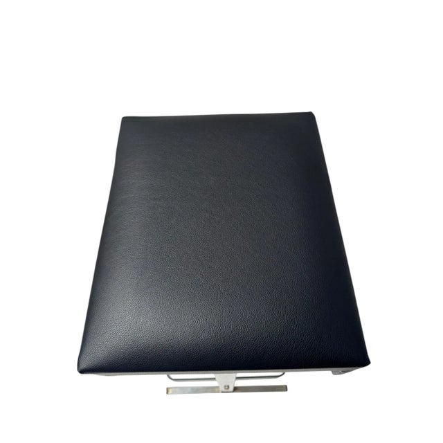 Mid-Century Modern Bar Stools with Black Leather Seats, 1970s, Set of 4 For Sale - Image 13 of 14