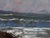 Contemporary On the Beach at Night Alone... by Devin Michael Roberts | Oil on panel Night seascape with waves and clouds. For Sale - Image 3 of 5