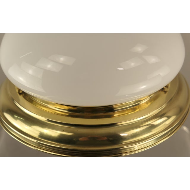 Viennese Brass Ceiling Light with Opal Glass Shade, Austria, 1920s For Sale - Image 3 of 6